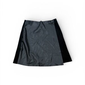 Milano faux leather front skirt Large